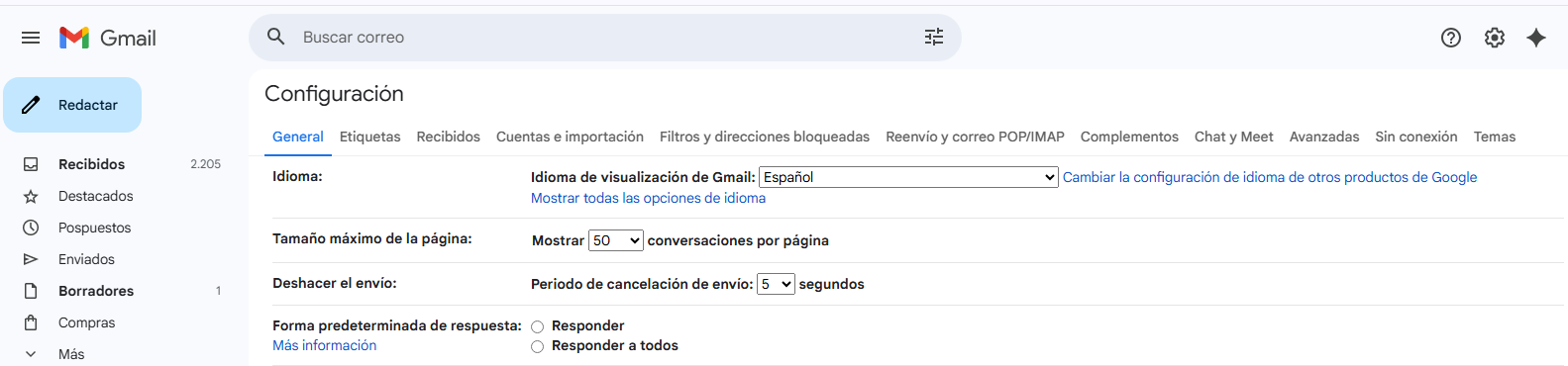 Professional email synchronized with Gmail